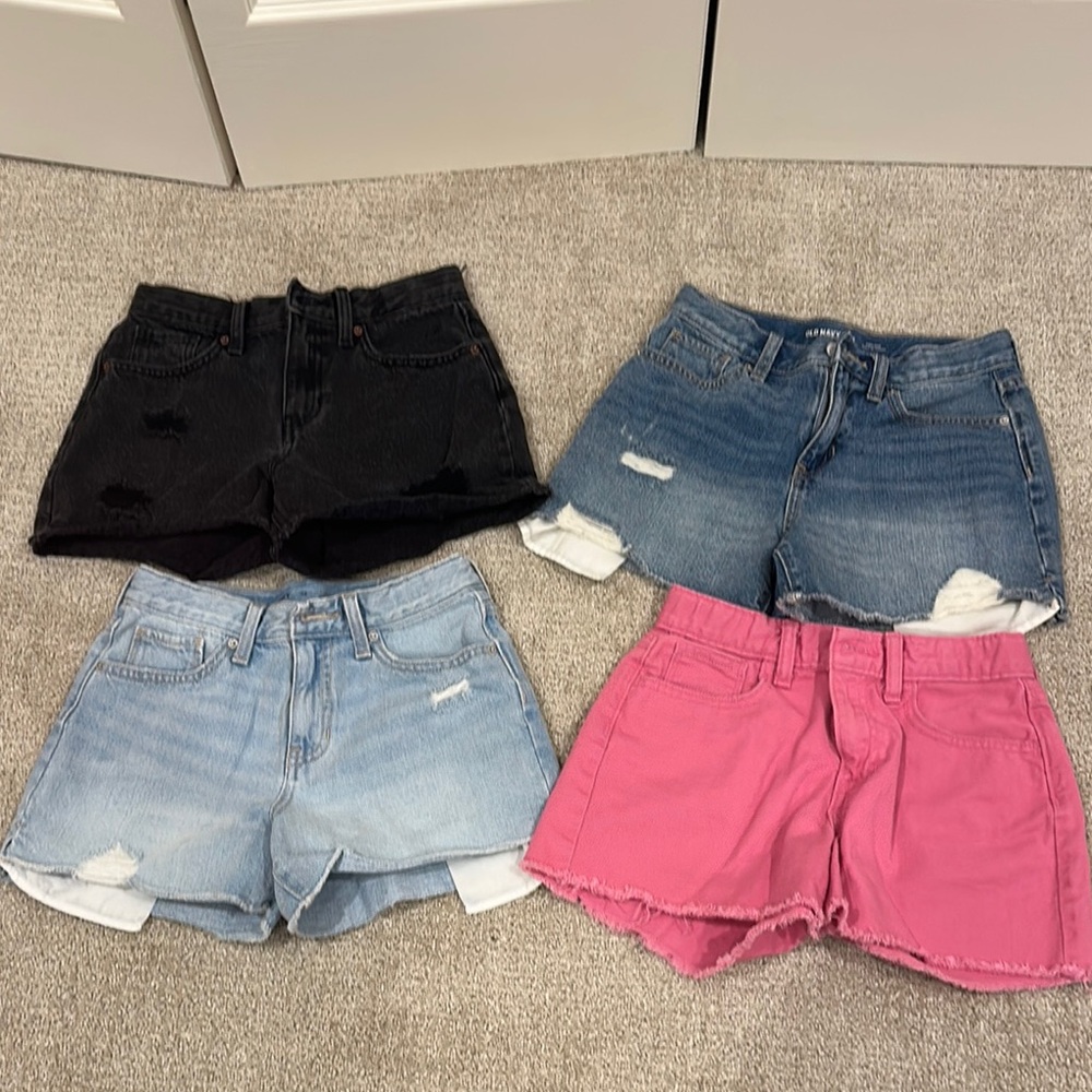 Old Navy Black and Blue Shorts Comfortable Cotton Blend